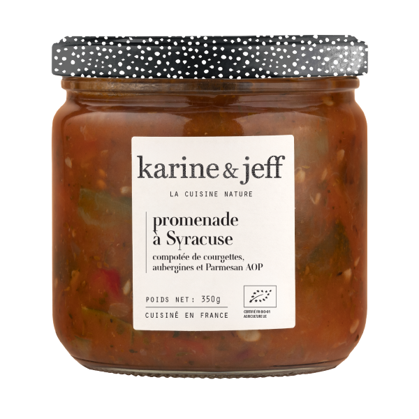 Promenade à syracuse compotée de courgettes aubergines et parmesan - 1